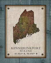 Load image into Gallery viewer, Kennebunkport Maine Vintage Design On 100% Natural Linen
