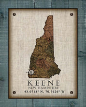 Load image into Gallery viewer, Keene New Hampshire Vintage Design - On 100% Natural Linen

