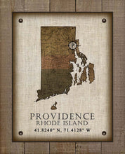 Load image into Gallery viewer, Providence Rhode Island Vintage Design - On 100% Natural Linen
