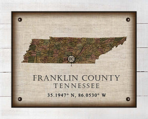 Franklin Tennessee Vintage Design - On 100% Natural Linen