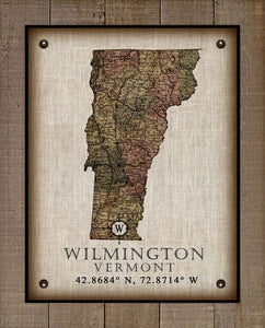 Wilmingotn Vermont Vintage Design - On 100% Natural Linen