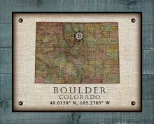 Load image into Gallery viewer, Boulder Colorado Vintage Design - On 100% Natural Linen
