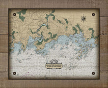 Load image into Gallery viewer, Branford CT. Nautical Chart - On 100% Natural Linen
