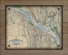 Load image into Gallery viewer, Ct. River (Haddam &amp; Salmon River) Nautical Chart -  On 100% Natural Linen
