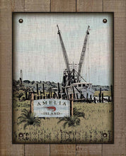 Load image into Gallery viewer, Amelia Island Shrimp Boat On 100% Linen
