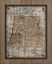 Load image into Gallery viewer, Brandon Florida Map On 100% Linen
