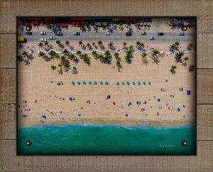 Beach Aerial View On 100% Linen