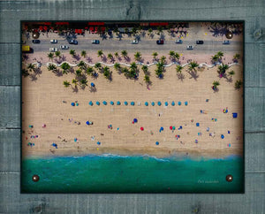 Beach Aerial View On 100% Linen
