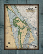 Load image into Gallery viewer, Cape Canaveral And Titusville Nautical Chart On 100% Natural Linen
