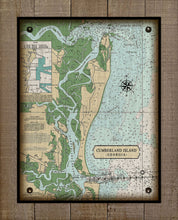 Load image into Gallery viewer, Cumberland  Island -Georgia- Nautical Chart - On 100% Natural Linen

