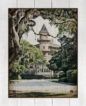 Load image into Gallery viewer, Jekyll Island Club Hotel (vertical) - On 100% Natural Linen
