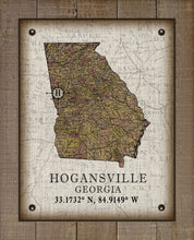 Load image into Gallery viewer, Hogansville Georgia Vintage Design On 100% Natural Linen
