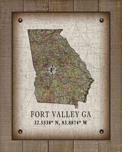 Load image into Gallery viewer, Fort Valley Georgia Vintage Design On 100% Natural Linen
