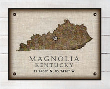 Load image into Gallery viewer, Magnolia Kentucky Vintage Design - On 100% Natural Linen
