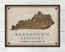 Load image into Gallery viewer, Bardstown Kentucky Vintage Design - On 100% Natural Linen

