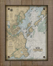 Load image into Gallery viewer, Portland Maine Nautical Chart On 100% Natural Linen
