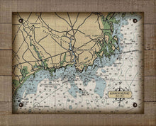 Load image into Gallery viewer, Kennebunkport Maine Nautical Chart On 100% Natural Linen
