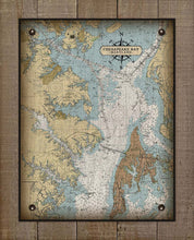 Load image into Gallery viewer, Maryland Upper Chesapeake Bay Nautical Chart On 100% Natural Linen
