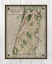 Load image into Gallery viewer, Berkshire County Massachusettes Nautical Chart - On 100% Natural Linen
