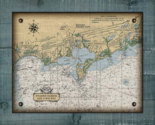 Load image into Gallery viewer, Hyannis Harbor &amp; Lewis Bay Massachusetts Nautical Chart On 100% Natural Linen
