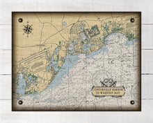 Load image into Gallery viewer, Centerville Harbor to Waquoit Bay Massachusetts Nautical Chart On 100% Natural Linen
