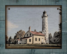 Load image into Gallery viewer, Cana Island Lighthouse - On 100% Linen
