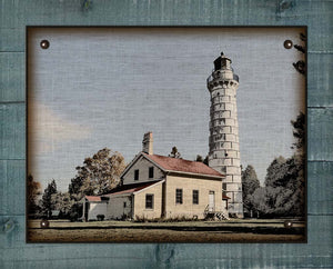 Cana Island Lighthouse - On 100% Linen