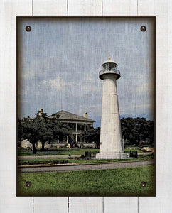 Biloxi Lighthouse- On 100% Linen