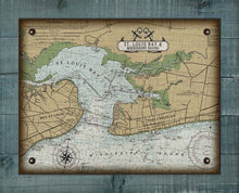 Load image into Gallery viewer, Bay St Louis Mississippi Nautical Chart On 100% Natural Linen
