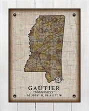 Load image into Gallery viewer, Gautier Mississippi Vintage Design - On 100% Natural Linen
