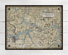 Load image into Gallery viewer, Missouri- Jacks Fork And Current Rivers  Nautical Chart -  On 100% Natural Linen
