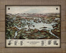 Load image into Gallery viewer, 1900s  Winnipesaukee New Hampshire Map - On 100% Natural Linen
