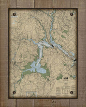Load image into Gallery viewer, Dover to Portsmouth New Hampshire Nautical Chart - On 100% Natural Linen
