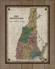 Load image into Gallery viewer, 1800s New Hampshire Map - On 100% Natural Linen
