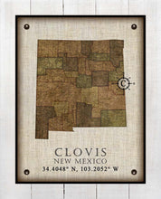 Load image into Gallery viewer, Clovis New Mexico Vintage Design - On 100% Natural Linen
