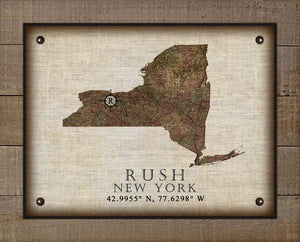 Rush New York Vintage Design - On 100% Natural Linen