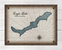 Load image into Gallery viewer, Eagle Lake North Carolina Nautical Chart - On 100% Natural Linen
