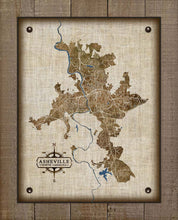 Load image into Gallery viewer, Asheville North Carolina Map Design - On 100% Natural Linen
