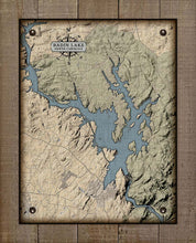 Load image into Gallery viewer, Badin Lake North Carolina Map Design - On 100% Natural Linen
