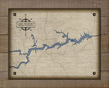 Load image into Gallery viewer, Lake Hickory North Carolina Map Design (2) - On 100% Natural Linen
