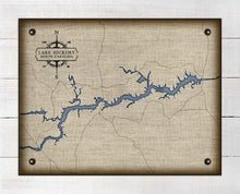 Load image into Gallery viewer, Lake Hickory North Carolina Map Design (2) - On 100% Natural Linen

