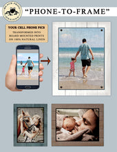 Load image into Gallery viewer, &quot;PHONE-TO-FRAME&quot; Your Personal Photo - On 100% Natural Linen
