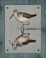 Load image into Gallery viewer, Dowitcher Shore Bird  - On 100% Natural Linen
