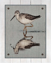 Load image into Gallery viewer, Dowitcher Shore Bird  - On 100% Natural Linen
