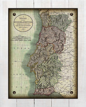 Load image into Gallery viewer, 1811 Vintage Portugal Map -  On 100% Natural Linen
