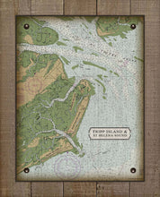 Load image into Gallery viewer, Fripp Island &amp; St Helena Island Nautical Chart - On 100% Natural Linen
