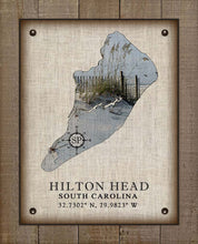 Load image into Gallery viewer, Hilton Head Sea Oats Silhouette Design - On 100% Natural Linen
