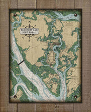 Load image into Gallery viewer, Beaufort &amp; Port Royal South Carolina Nautical Chart - On 100% Natural Linen
