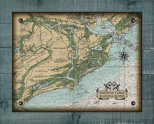 Load image into Gallery viewer, Copy of Charleston &amp; Islands (South) Nautical Chart - On 100% Natural Linen
