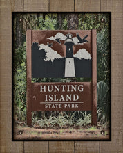 Load image into Gallery viewer, Hunting Island - South Carolina - Welcome Sign  - On 100% Natural Linen
